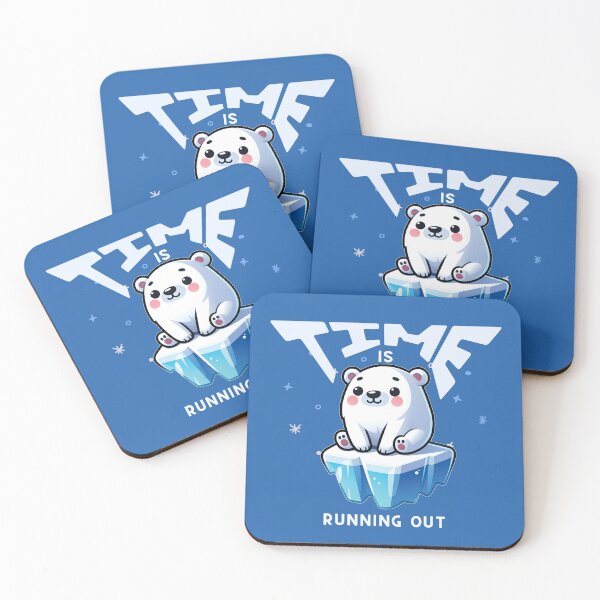 Item preview, Time Is Running Out - Cute Baby Polar Bear Sitting On a Melting Ice Berg designed and sold by The magic  Yellow bus.