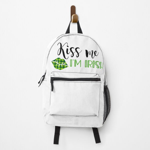 Item preview, Flirty Irish Charm: Pucker Up with 'Kiss Me, I'm Irish' Festive Script & Clover Lips designed and sold by FebricFusion.