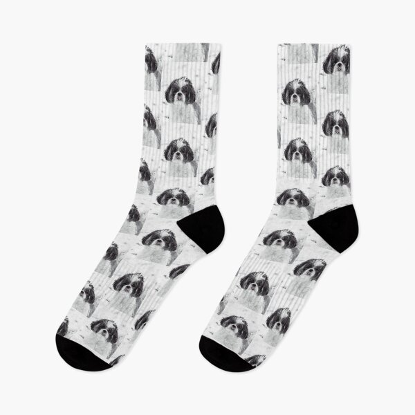 Item preview, Black And White Shih Tzu Photo designed and sold by TheAnimalZ00.