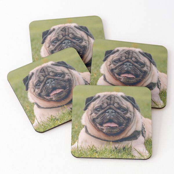 Item preview, Pug Dog Lying on Green Grass designed and sold by VanGaldo.