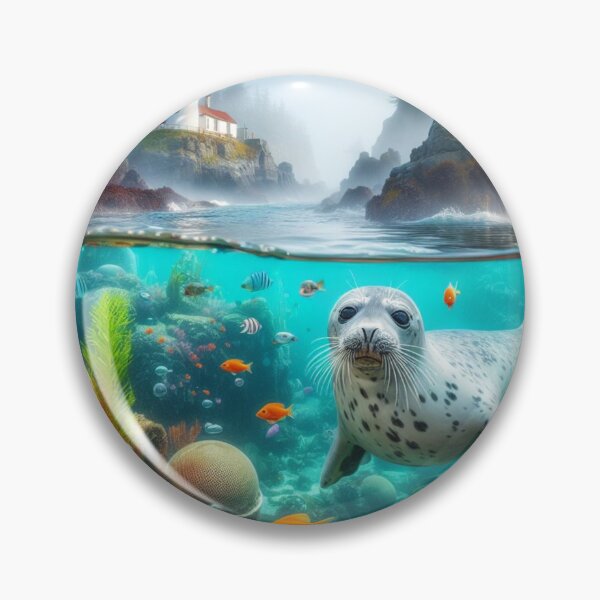 Item preview, Arctic Acrobat - Playful Seal Leaps designed and sold by ProgressMagnet.