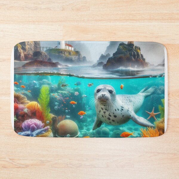 Item preview, Arctic Acrobat - Playful Seal Leaps designed and sold by ProgressMagnet.