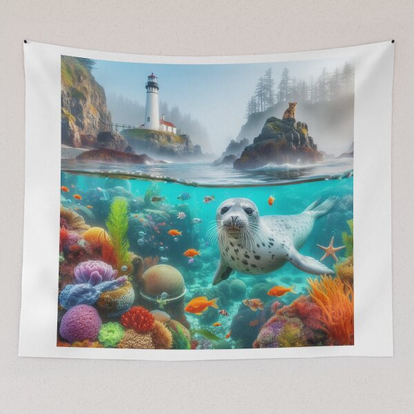 Item preview, Arctic Acrobat - Playful Seal Leaps designed and sold by ProgressMagnet.