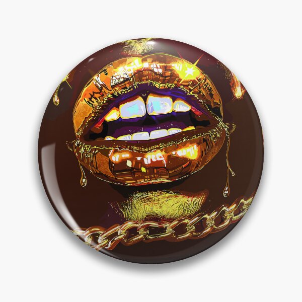 Item preview, Art By Minga Gold Lips Drippin' Gold Digital Design designed and sold by Artbyminga.