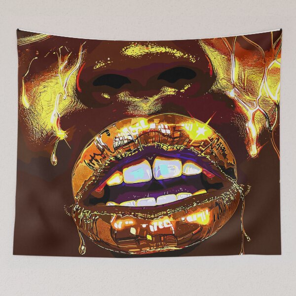 Item preview, Art By Minga Gold Lips Drippin' Gold Digital Design designed and sold by Artbyminga.
