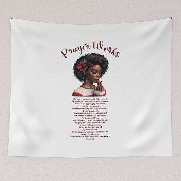 Item preview, African American Woman Praying Psalm 23 designed and sold by GODS4US.