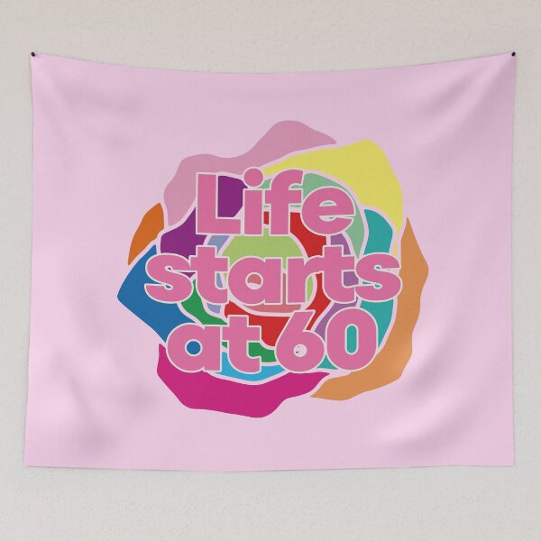 Item preview, Happy 60th Birthday - Life starts at 60  designed and sold by EunsooLee.