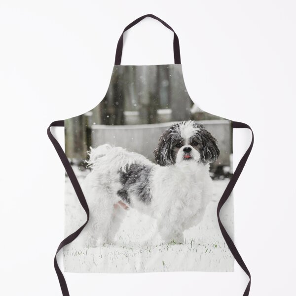 Item preview, Black And White Shih Tzu Dog In Snow designed and sold by TheAnimalZ00.