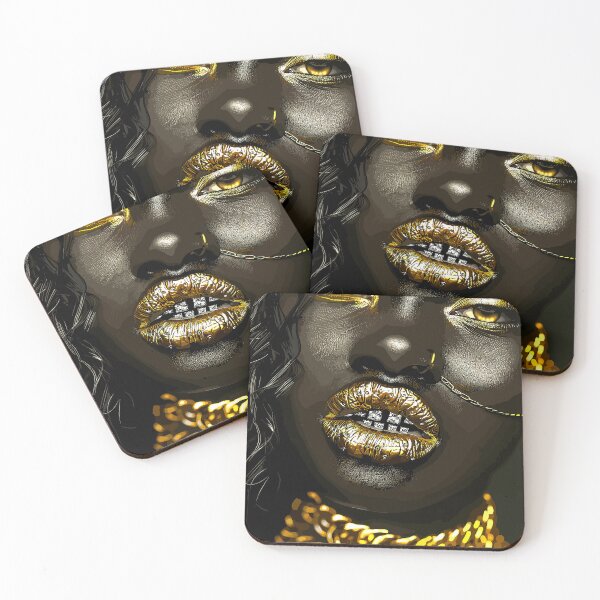 Item preview, Art By Minga Gold Lips Diamond Grill Digital Design designed and sold by Artbyminga.