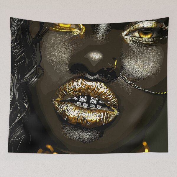 Item preview, Art By Minga Gold Lips Diamond Grill Digital Design designed and sold by Artbyminga.