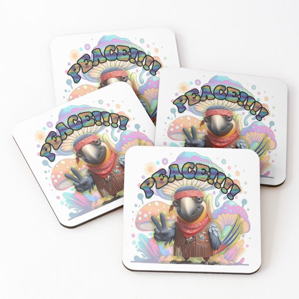 Item preview, Peace Parrot - Grateful Parrot Designs designed and sold by Smokinjoe66.