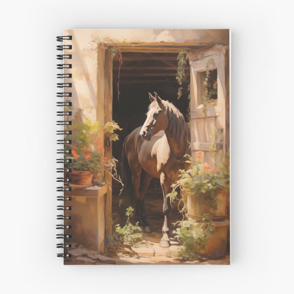 Item preview, Brown horse standing in stable doorway. designed and sold by ArtbyJanineTate.