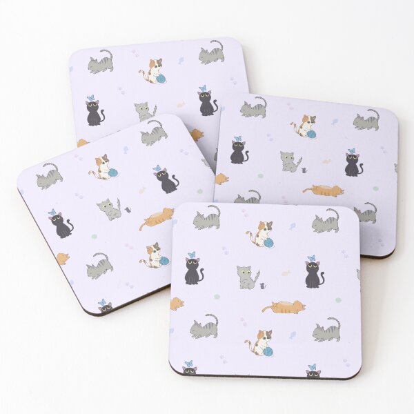 Item preview, Cute Cats Pattern - Purple designed and sold by Juna-Studio.