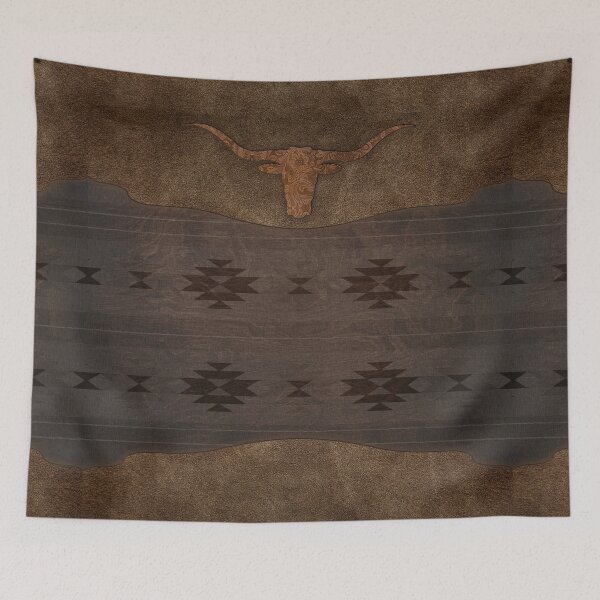 Item preview, Longhorn Aztec and Suede Southwest Ranch Design designed and sold by whds.