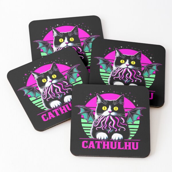 Item preview, Cathulhu Fun Cat Cthulhu Horror Retro designed and sold by SpookshowDesign.