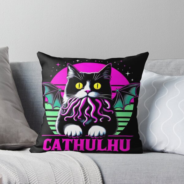 Item preview, Cathulhu Fun Cat Cthulhu Horror Retro designed and sold by SpookshowDesign.