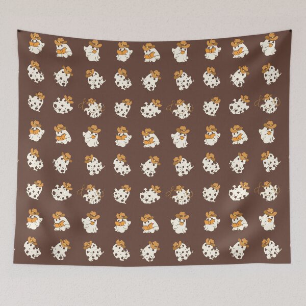 Item preview, Cute Western Ghost Set - Cowboy Ghosts - Book Lovers designed and sold by patternjp.