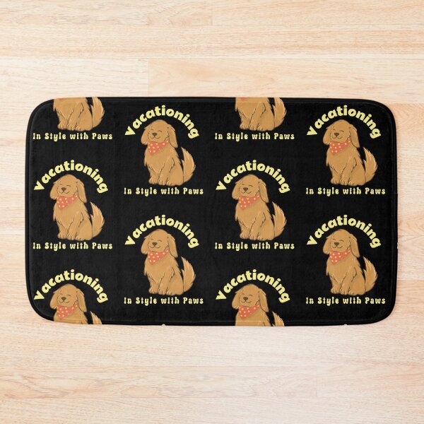 Item preview, Vacationing in Style with Paws-Golden Retriever Dog vacation vibes-Holidays designed and sold by ButterflyDsgns6.