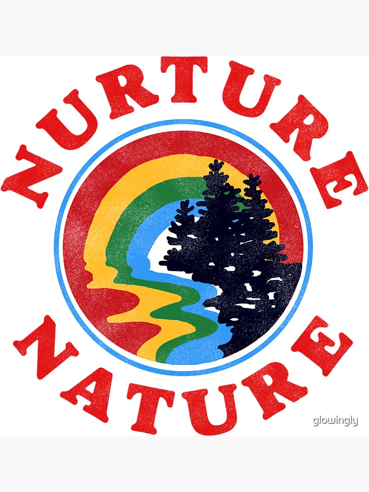 Thumbnail 3 of 3, Magnet, nurture nature vintage environmentalist design designed and sold by glowingly.