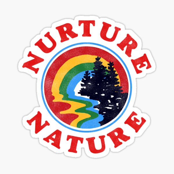 nurture nature vintage environmentalist design Sticker