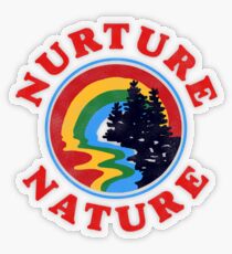 Pegatina transparente Nurture Nature Vintage Environmentalist Design