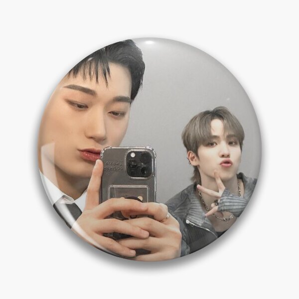 Item preview, ATEEZ San and Yunho selfie designed and sold by The7Hive.