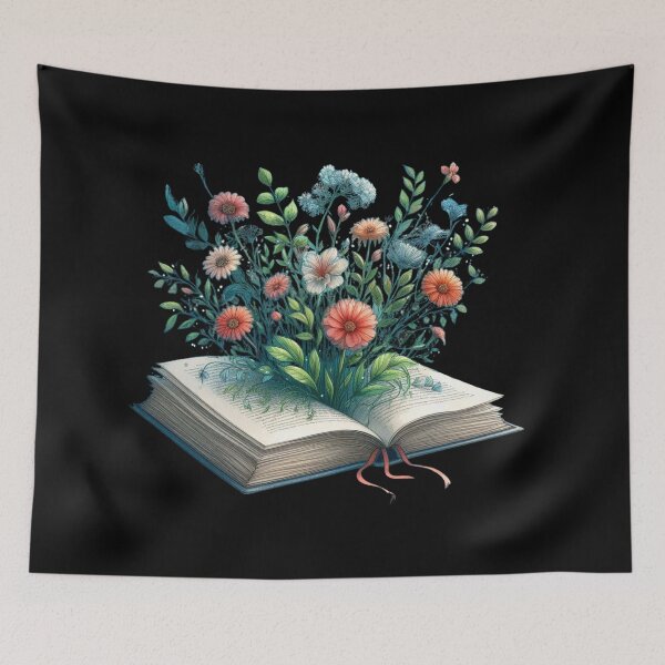 Artikelvorschau, Blumen wachsen aus Buch entworfen und verkauft von Myra365Art.