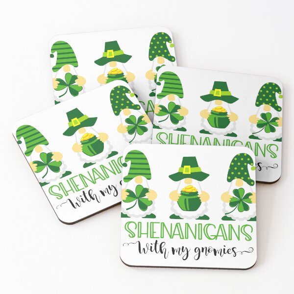 Item preview, Mischief Makers: St. Patrick's Day Gnomes & Their Clover Shenanigans designed and sold by FebricFusion.