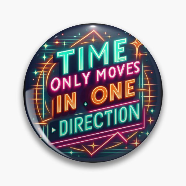 Item preview, Time moves in one direction, typography, retro designed and sold by maxmaj.