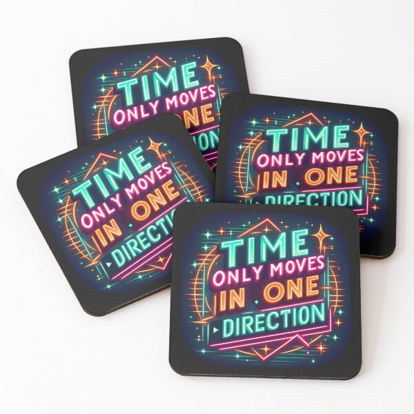 Item preview, Time moves in one direction, typography, retro designed and sold by maxmaj.
