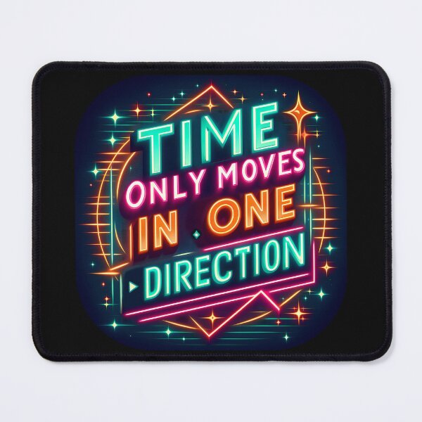 Item preview, Time moves in one direction, typography, retro designed and sold by maxmaj.