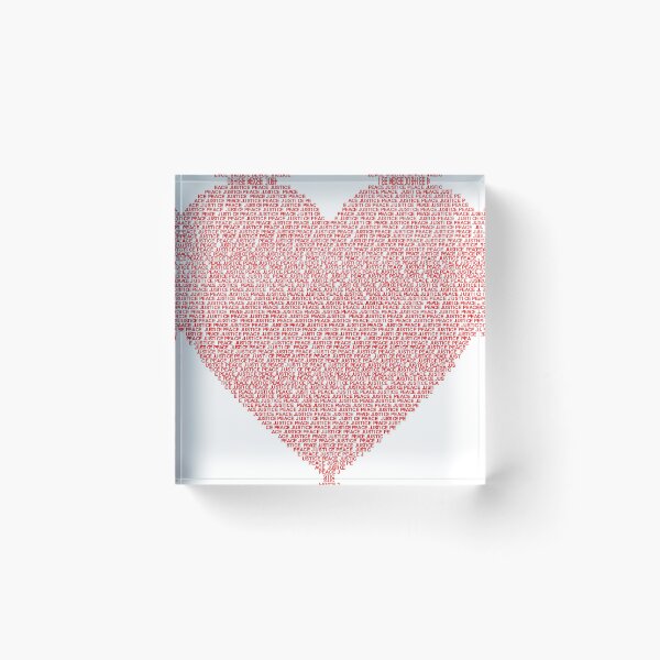 Item preview, Justice and Peace Heart designed and sold by ridthestigma.
