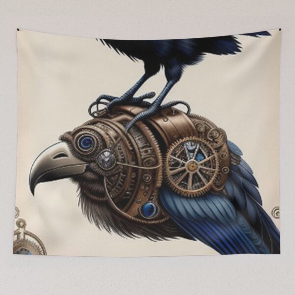 Item preview, Vintage Steampunk Blue Raven designed and sold by TheDarkWardrobe.