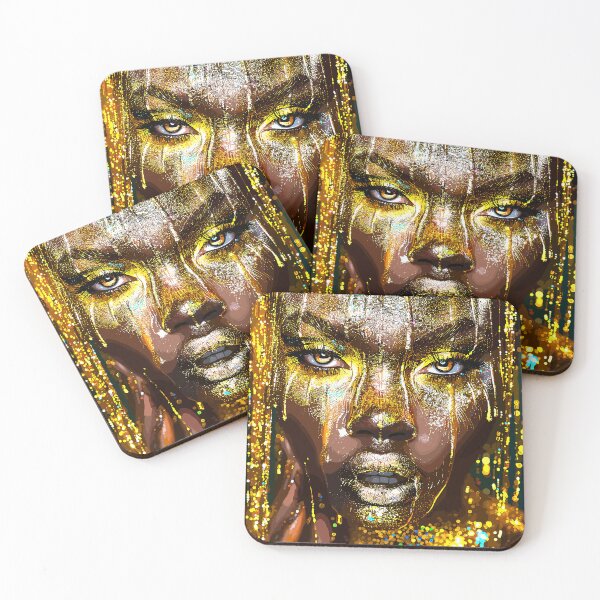 Item preview, Art By Minga Shimmer Gold Drip Digital Design designed and sold by Artbyminga.