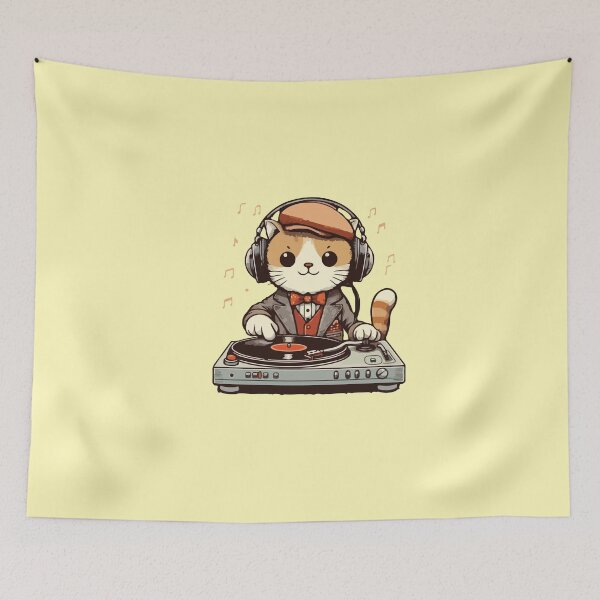 Item preview, Dj Cat kawaii Vintage designed and sold by SOMI SOMI.