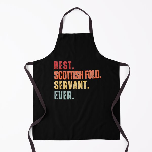 Item preview, Vintage BEST. SCOTTISH FOLD. SERVANT. EVER Distressed Scottish Fold Cat Retro Sticker Funny Quote designed and sold by CanvasThread.