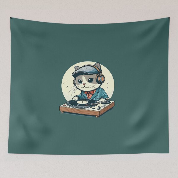 Item preview, Music Lover Cat Vintage designed and sold by SOMI SOMI.