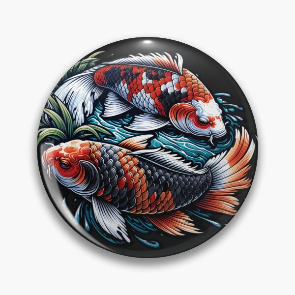 Item preview, Pair of Colorful Koi Fish designed and sold by HippieFarms11.