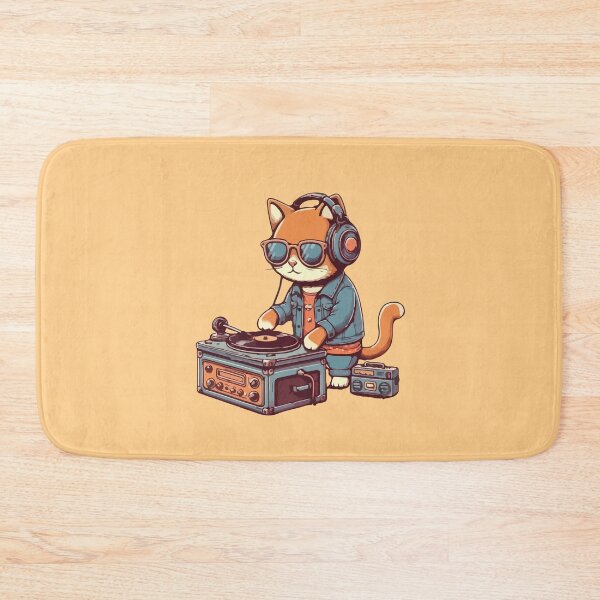 Item preview, Music Lover Kawaii Cat Vintage designed and sold by SOMI SOMI.