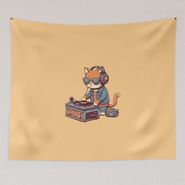 Item preview, Music Lover Kawaii Cat Vintage designed and sold by SOMI SOMI.