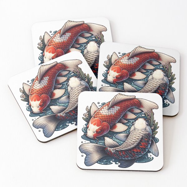 Item preview, Pair of Colorful Koi Fish designed and sold by HippieFarms11.