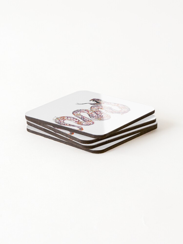 Thumbnail 4 of 5, Coasters (Set of 4), Royal python designed and sold by Ranikhan.