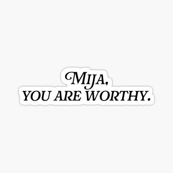 Item preview, Mija, You Are Worthy Black Script Text designed and sold by flakiita.