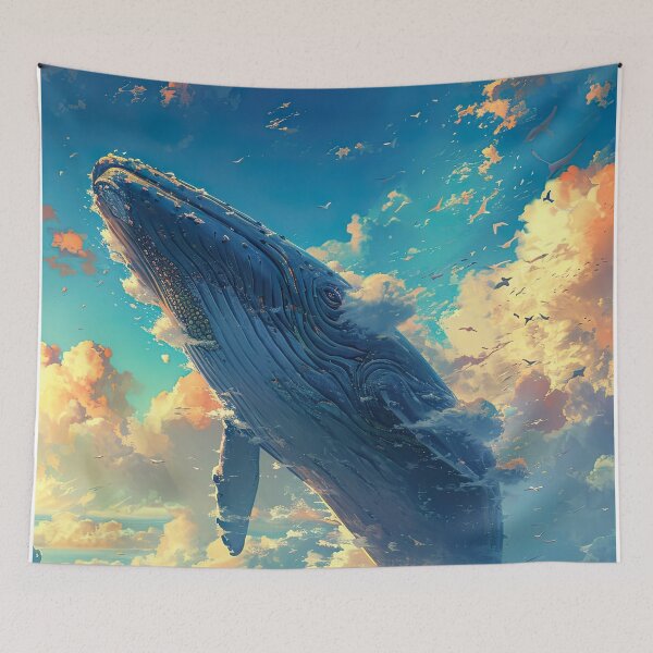 Item preview, flying whale  designed and sold by ururuty.