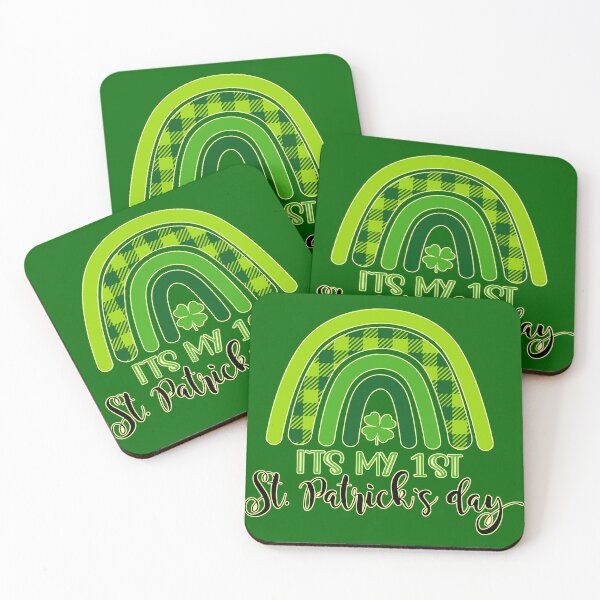 Item preview, First St. Paddy's Celebration: Lucky Clover & Rainbow Delight for Baby's Milestone Updated designed and sold by FebricFusion.