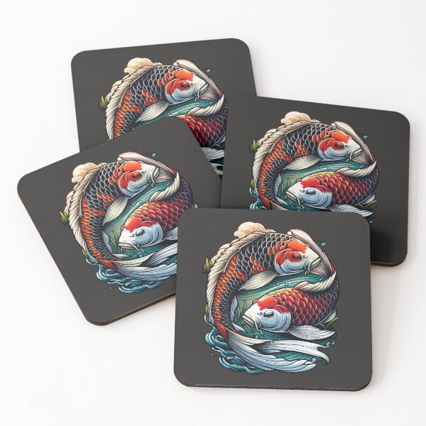 Item preview, Pair of Colorful Koi Fish designed and sold by HippieFarms11.