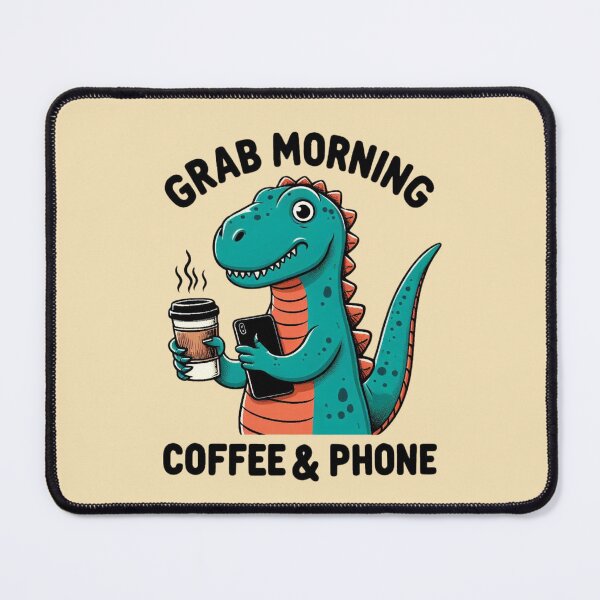Item preview, Grab Morning Coffee and Phone designed and sold by Myra365Art.