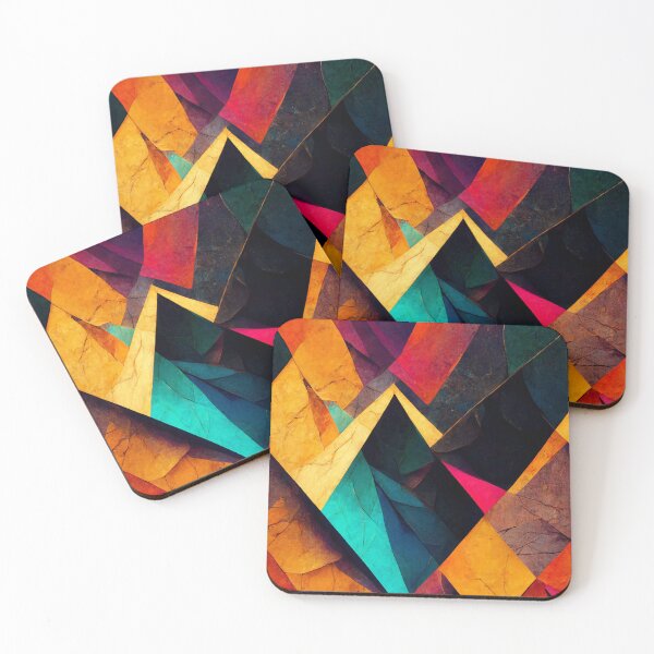 Item preview, Dimora - Abstract diamonds in rich play of colors (2/4) designed and sold by sabantha.