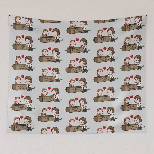 Aperçu de l'œuvre Jim et Pam créée et vendue par Fanverse Merchandise.