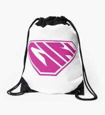 Girl SuperEmpowered (Pink) Drawstring Bag